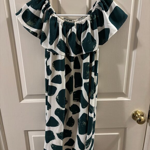 NINE WEST Green and White Spotted Women's Dress ~ XS ~ NWOT - Picture 4 of 4